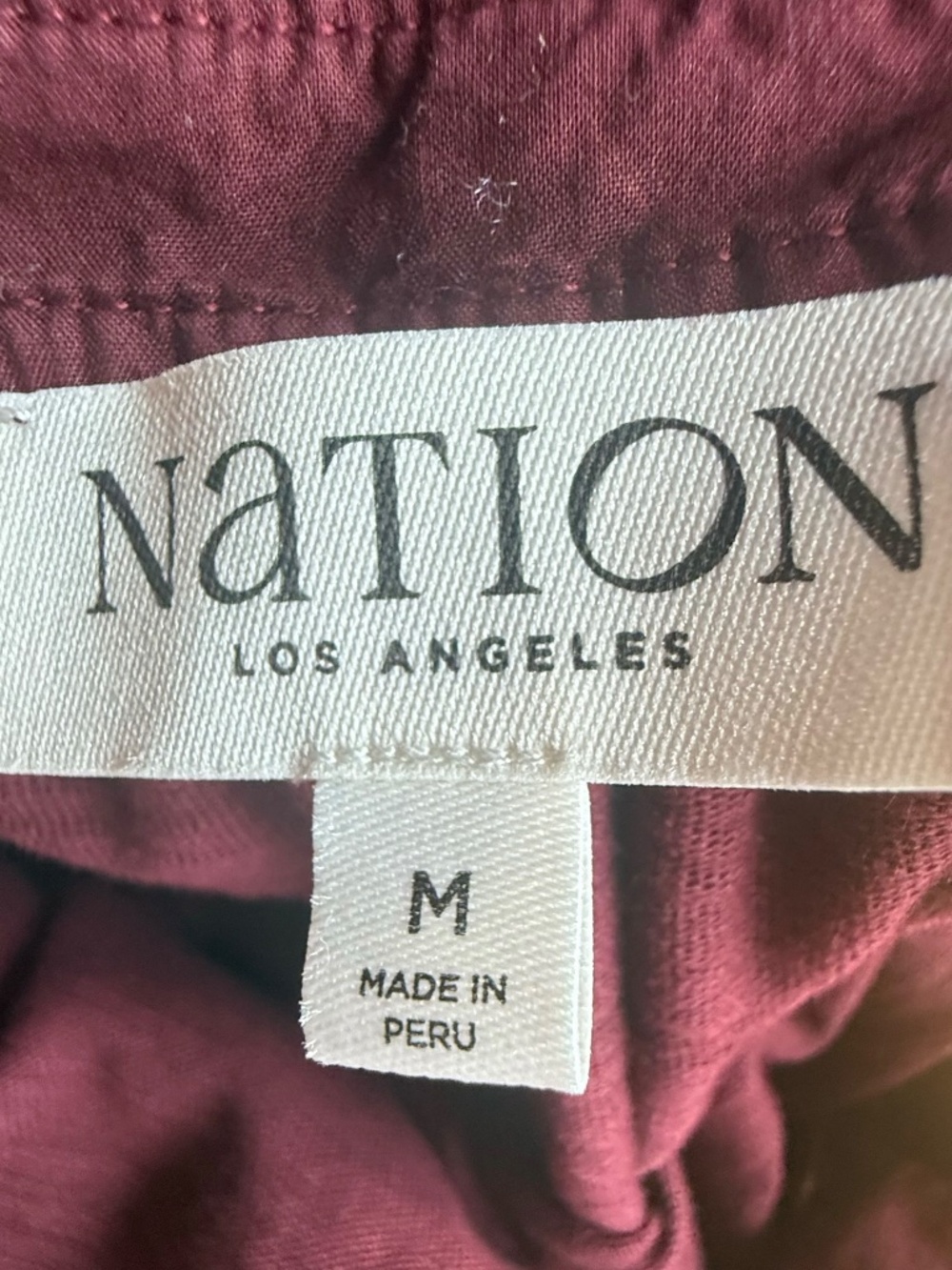 NATION LTD Maya V-Neck Top in Bordeaux Sz M - Picture 5 of 7